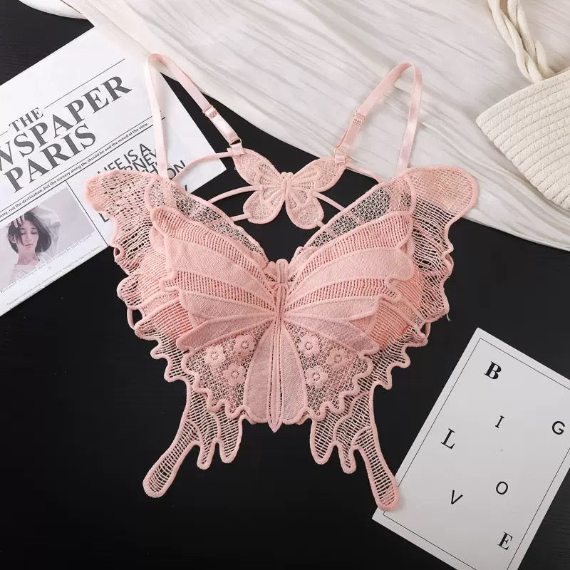 Summer Women's Sexy Butterfly Lace Up Crop Tops Cross Backless Sleeveless  Aesthetic Camisole Casual Vest
