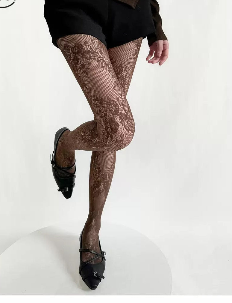 Long socks in the shape of a flower, women's socks, inner socks, silk, sexy socks