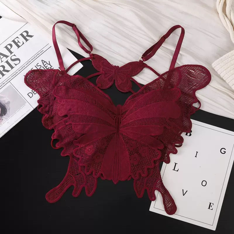 Summer Women's Sexy Butterfly Lace Up Crop Tops Cross Backless Sleeveless  Aesthetic Camisole Casual Vest