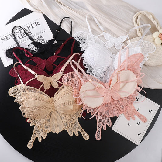 Summer Women's Sexy Butterfly Lace Up Crop Tops Cross Backless Sleeveless  Aesthetic Camisole Casual Vest