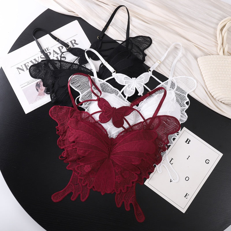 Summer Women's Sexy Butterfly Lace Up Crop Tops Cross Backless Sleeveless  Aesthetic Camisole Casual Vest