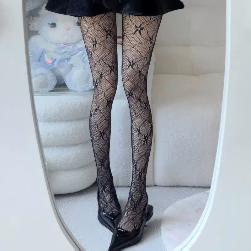 Sexy  Women Lady Fishnet Hoise Pantyhose Tights, Rose Formality pattern