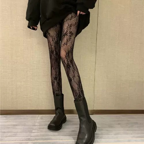 Sexy  Mesh Stockings Bottomed Pantyhose Classic   Fishnet Women's Netting  Retro Spider Web Tights