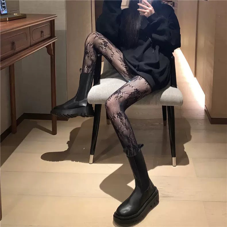 Sexy  Mesh Stockings Bottomed Pantyhose Classic   Fishnet Women's Netting  Retro Spider Web Tights