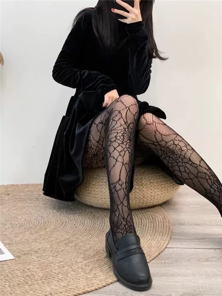 Spider Hollow Fishnet Stockings Black Tights spider Shape Women Sexy Stockings Nylon