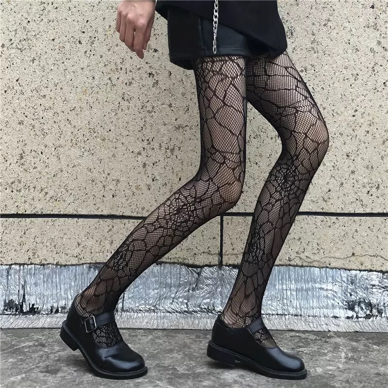 Spider Hollow Fishnet Stockings Black Tights spider Shape Women Sexy Stockings Nylon