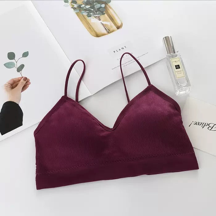Bra Women Tube Tops Underwear Padded Bras Teenage Underclothes  Lingerie Students Bra Solid Soft Cotton