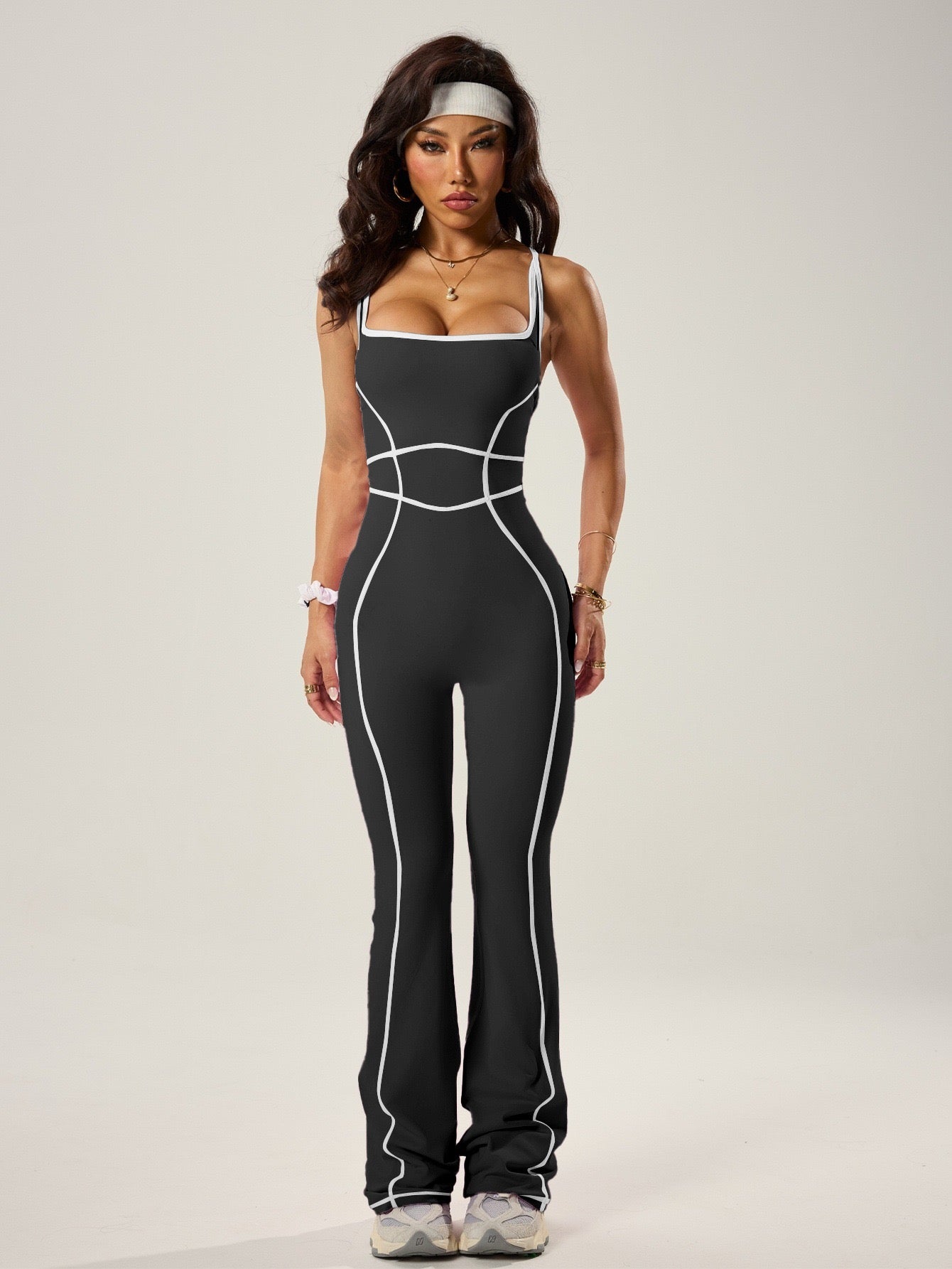 Sports Pink Jumpsuits Women's Tracksuit One-Piece Fitness Suit  Gym Sets Long Sleeves  Exercise Bodysuit Woman