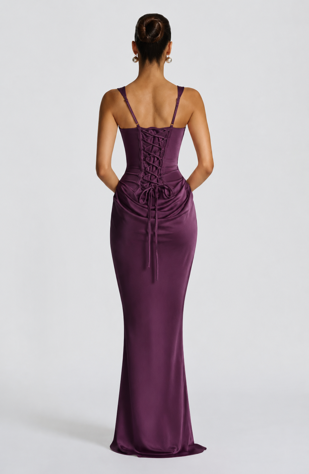 Elegant Women's Party Dress 2026Summer Solid Color Hanging Neck Bareback Strap Split Style Skinny Dress Fishtail Bodycon Dress