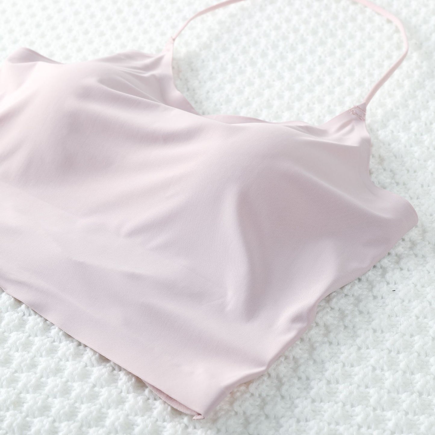 Sexy Crop Tops Women Ice Silk Tank Top Summer Seamless Backless Vest Tube Top Underwear Padded Bra Bralette Camisole Accessory