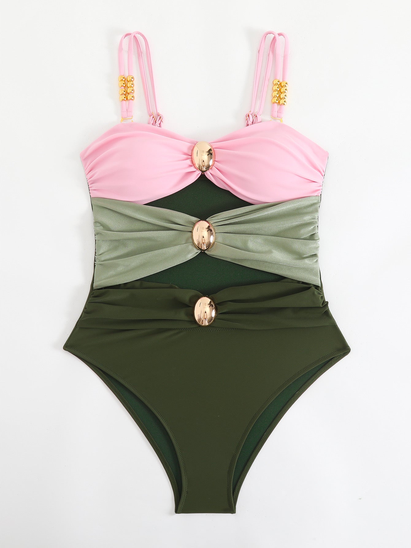 Women One Piece Swimsuit and Sarong Skirts Vacation Swimwear Summer New Buttons Beachwear Bathing Suit Bikini Set 2026