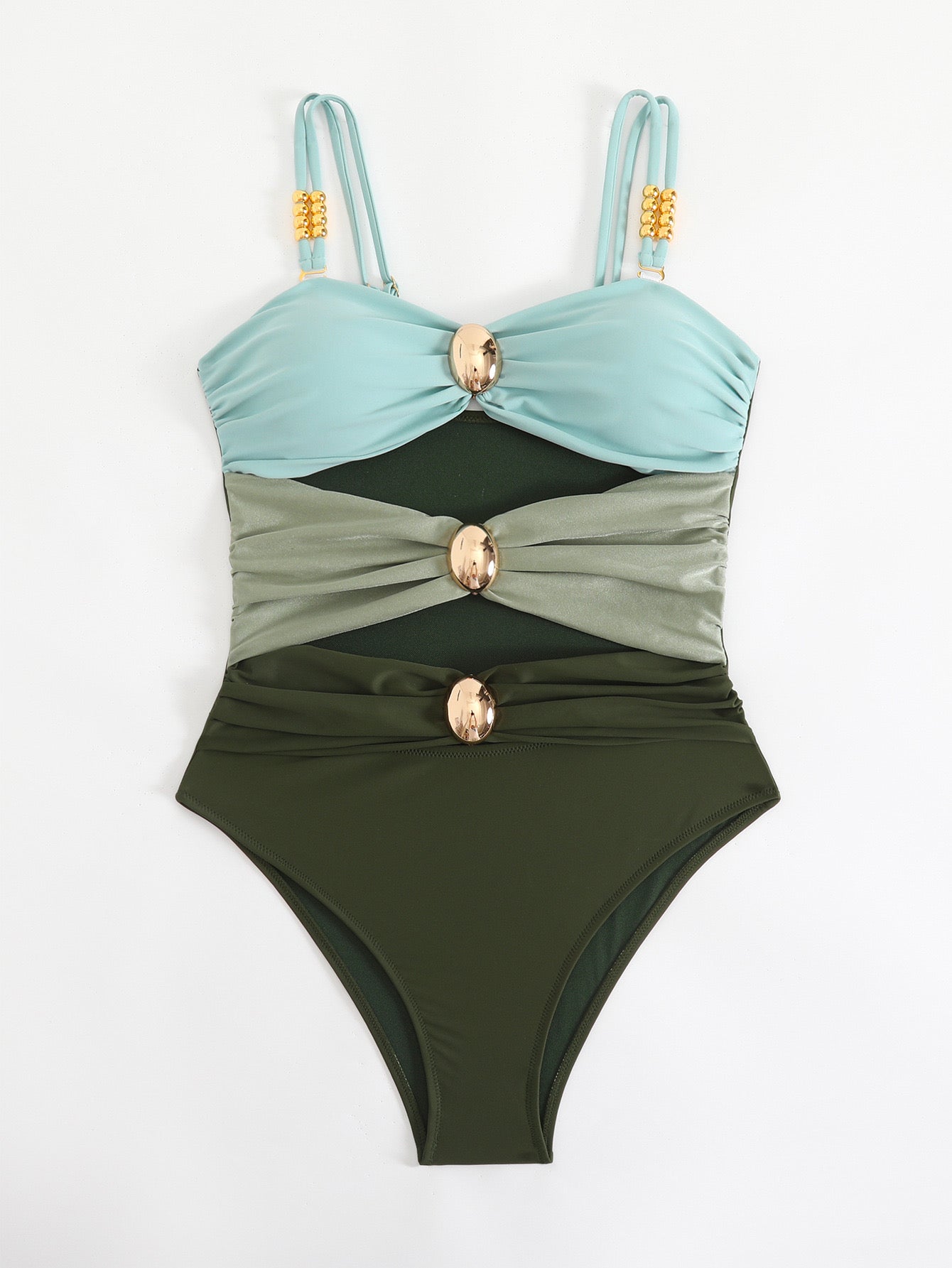 Women One Piece Swimsuit and Sarong Skirts Vacation Swimwear Summer New Buttons Beachwear Bathing Suit Bikini Set 2026