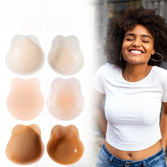 Women’s Silicone Chest Pads – Sweat-proof, Anti-slip, Invisible, Thin Adhesive Nipple Covers, Strapless Rabbit-Shaped Breast Lift Pasties