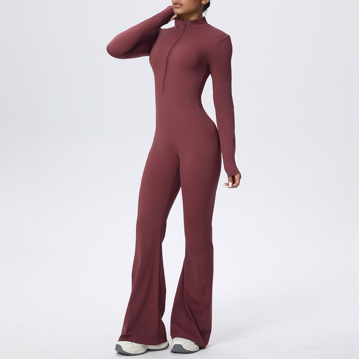 Sports Jumpsuits Women's Tracksuit One-Piece Fitness Suit  Gym Sets Long Sleeves  Exercise Bodysuit Woman