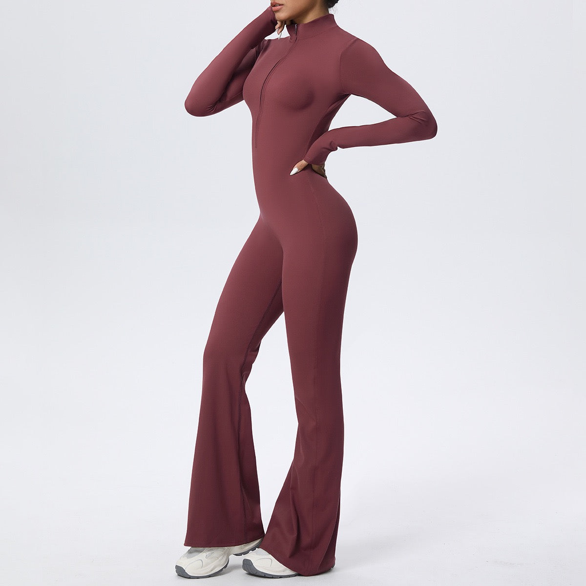 Sports Jumpsuits Women's Tracksuit One-Piece Fitness Suit  Gym Sets Long Sleeves  Exercise Bodysuit Woman