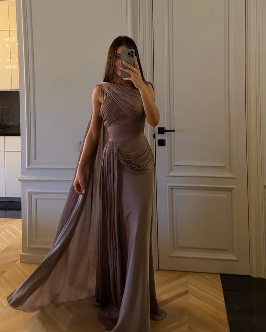 Elegant and Classy Dresses for Woman Long Maxi Summer Dresses with Streamer Pleated Waist Formal and Evening Dresses Chic Ladies