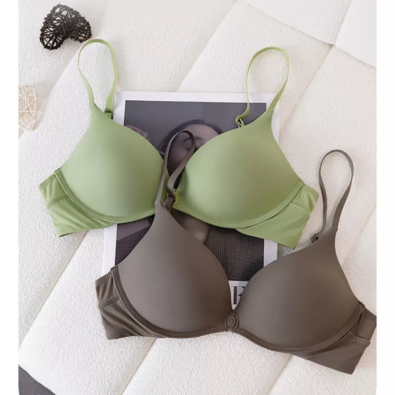 U-shaped Front Buckle Sexy Women's Bra Thin Breathable Small Chest Gathering Bras Comfortable Seamless Underwear Everyday Bra