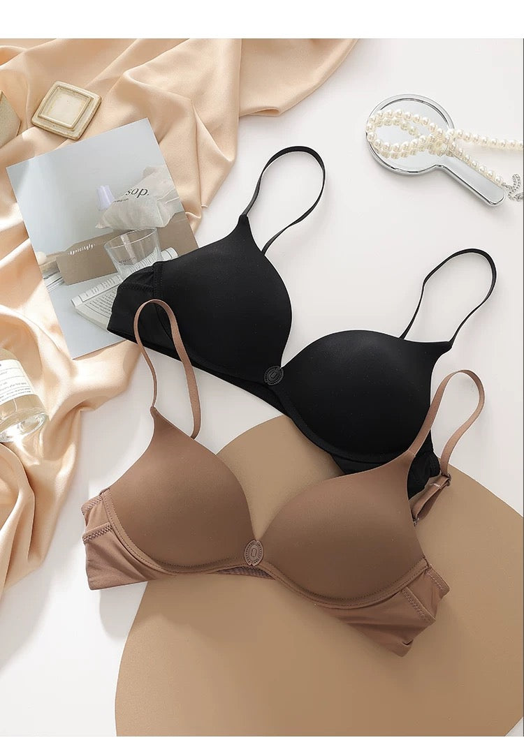 U-shaped Front Buckle Sexy Women's Bra Thin Breathable Small Chest Gathering Bras Comfortable Seamless Underwear Everyday Bra