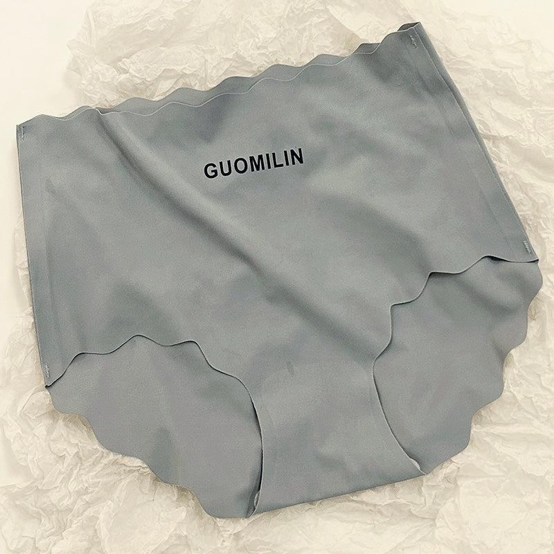 Ice silk underwear women's summer thin  file breathable and seamless sexy high waist belly triangle shorts head