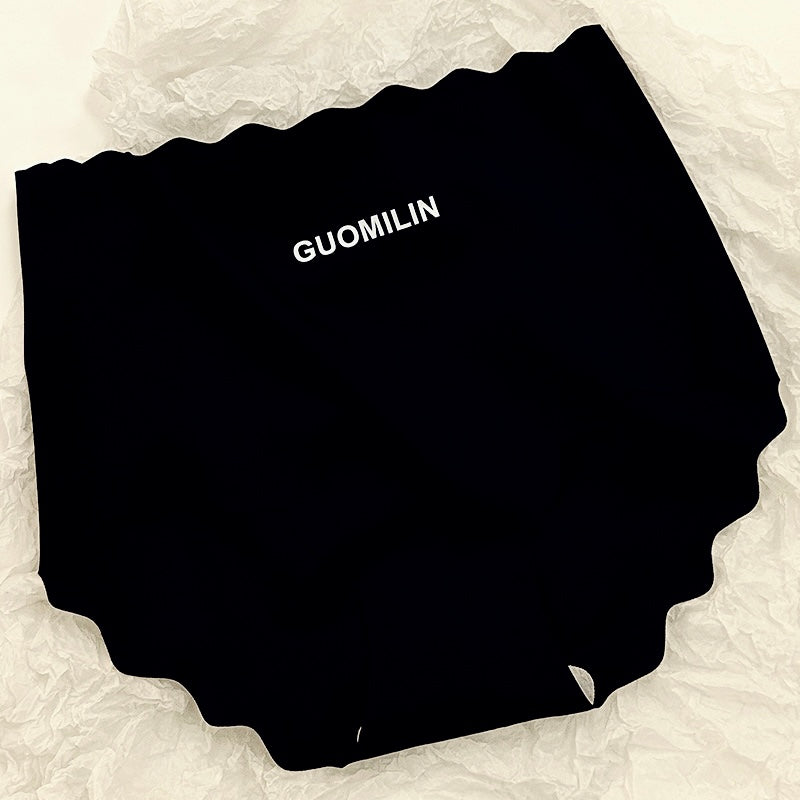 Ice silk underwear women's summer thin  file breathable and seamless sexy high waist belly triangle shorts head