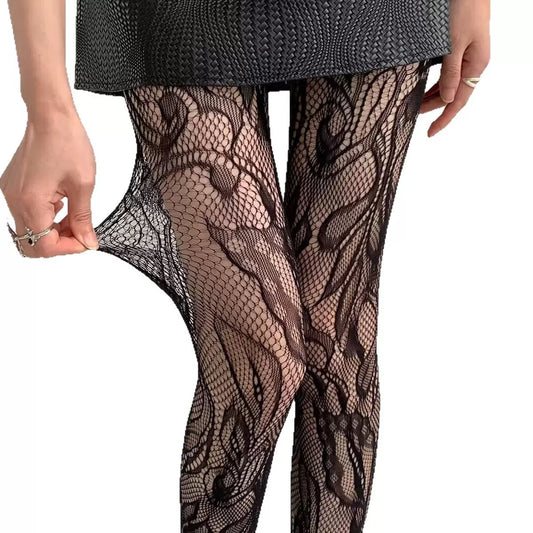 Sexy  Mesh Stockings Bottomed Pantyhose Classic   Fishnet Women's Netting  Retro Spider Web Tights