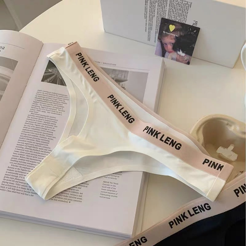 Sexy Thongs Low Waist Ice Silk Seamless Underwear for Women Sports Traceless Breathable Cotton Crotch Panties