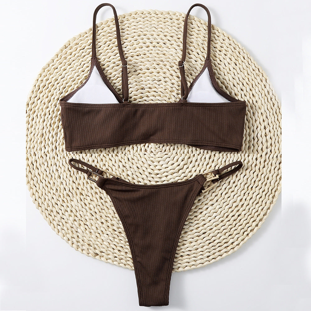 2025 New Sexy Low Waist Soild Bikini Women Swimwear Female Swimsuit Bikinis SetBathing Biquini Suit Beachwear