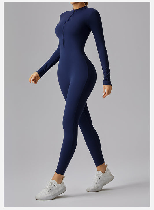 Sports Jumpsuits Women's Tracksuit One-Piece Fitness Suit  Gym Sets Long Sleeves  Exercise Bodysuit Woman