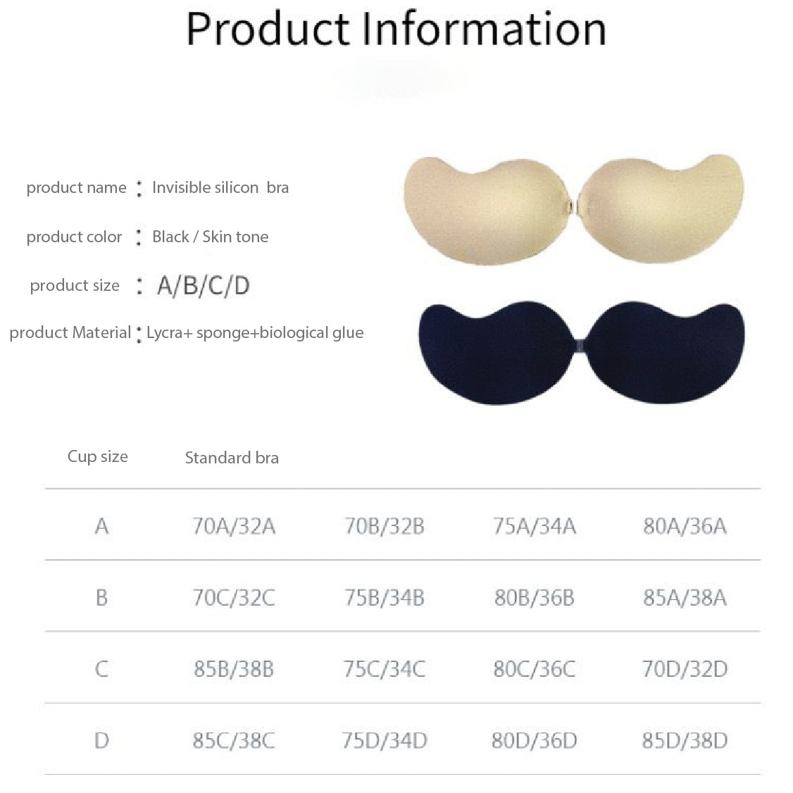 Silicon Double Sticky 6CM Thick Invisible Bra Flat Chest Display Big Silicone Breast Sticker With Strap