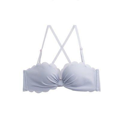 Women Sexy Bow Knot Fancy Stylish Sweet Underwear No Steel Ring Small Chest Gather Push-Up Bra