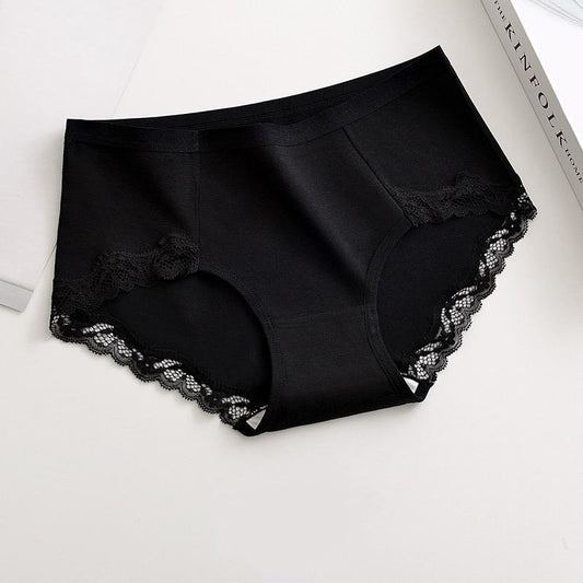 Lace Edge Solid Color Cute Pantie