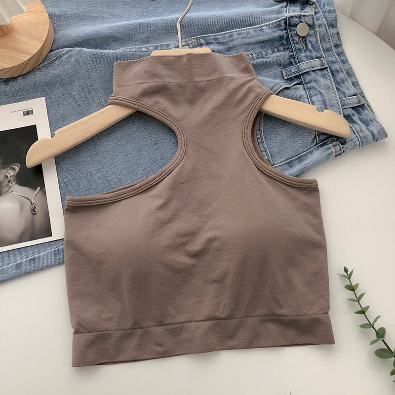 Korean style camisole women Bra tank top female sleeveless crop top women with nick