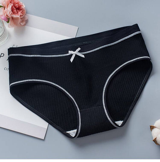 Japanese Color Middle Waist Comfortable Cotton Panties