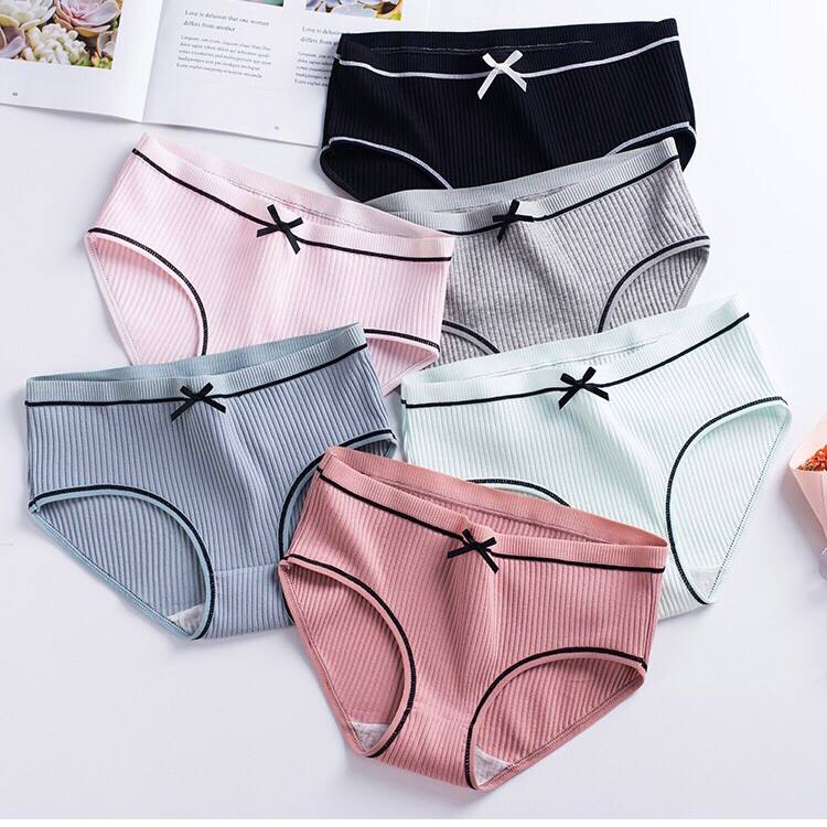 Japanese Color Middle Waist Comfortable Cotton Panties