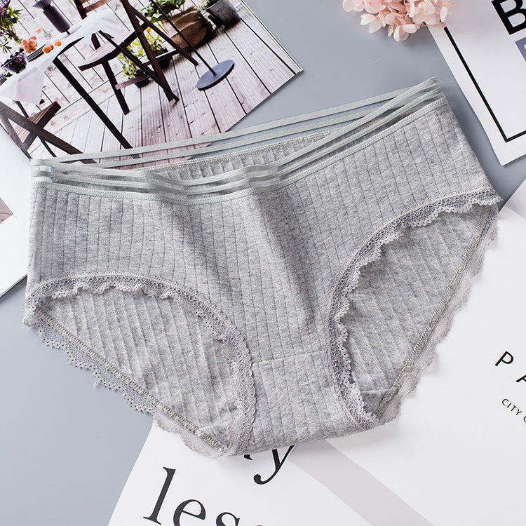 Sexy Women's Cotton Panties Hip Lift Hollow Out Briefs Mid Waist Female Comfort Breathable Underpants Solid Lady Lingerie