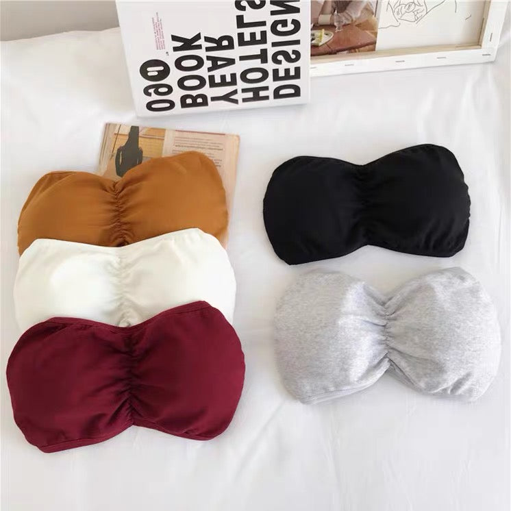 Strapless Tube Top Women Wrap Bra Cross Back Bralette Wireless Invisible Bra Seamless Underwear Cotton Lingerie Sexy Crop Top