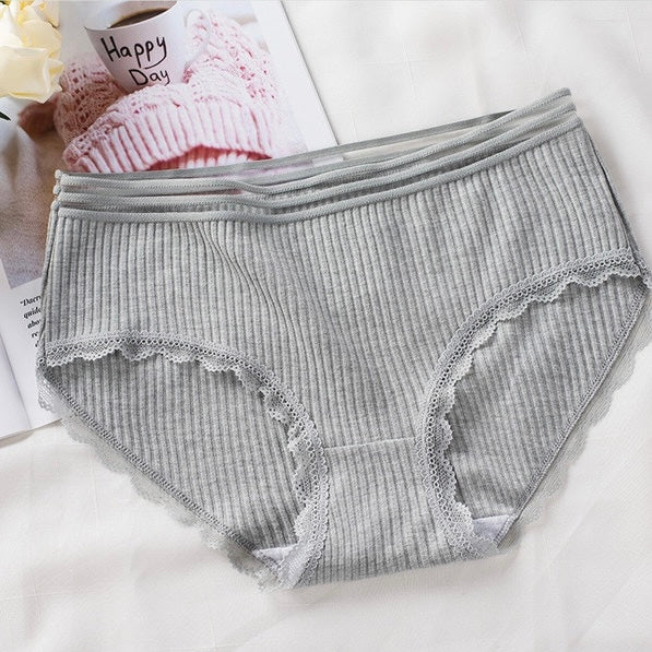 Sexy Women's Cotton Panties Hip Lift Hollow Out Briefs Mid Waist Female Comfort Breathable Underpants Solid Lady Lingerie