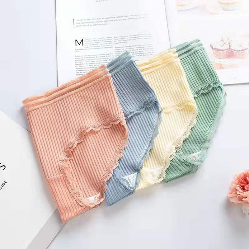 Sexy Women's Cotton Panties Hip Lift Hollow Out Briefs Mid Waist Female Comfort Breathable Underpants Solid Lady Lingerie