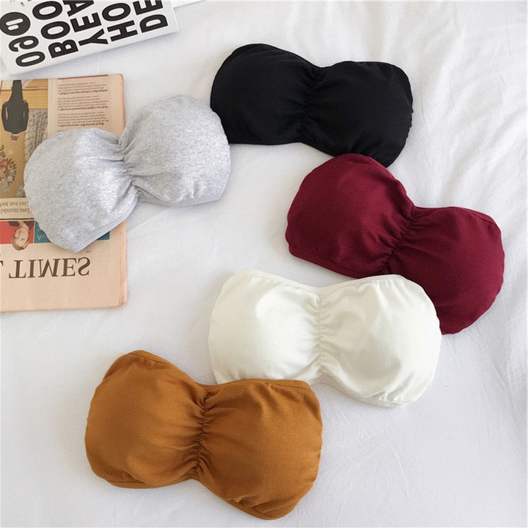 Strapless Tube Top Women Wrap Bra Cross Back Bralette Wireless Invisible Bra Seamless Underwear Cotton Lingerie Sexy Crop Top