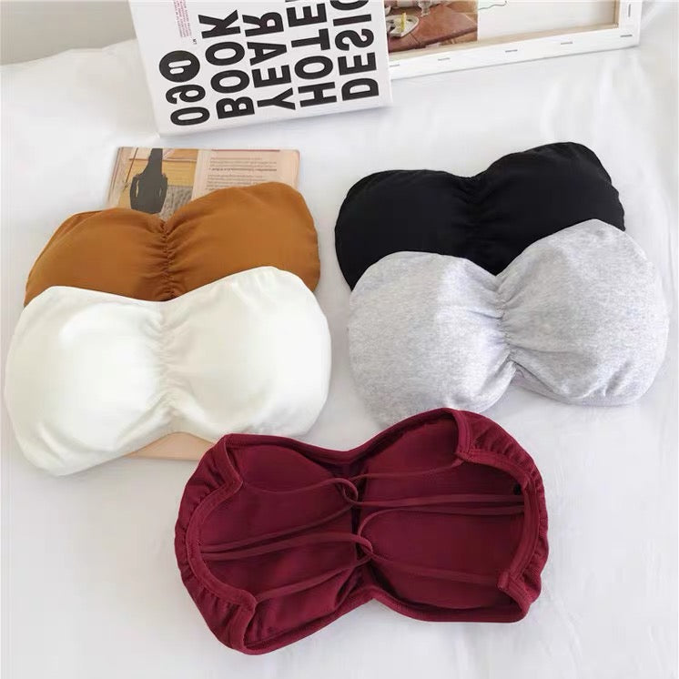 Strapless Tube Top Women Wrap Bra Cross Back Bralette Wireless Invisible Bra Seamless Underwear Cotton Lingerie Sexy Crop Top