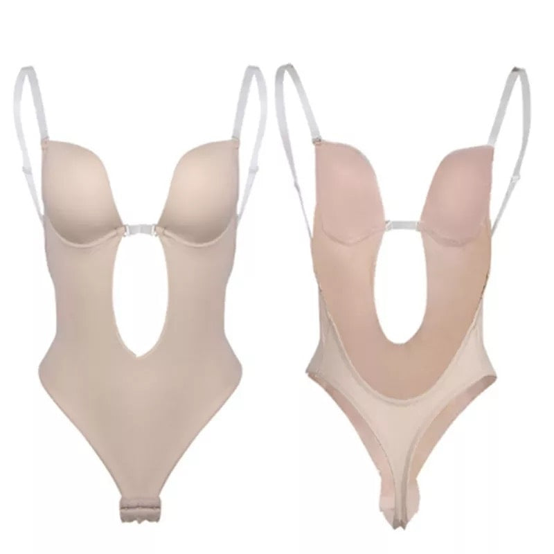 2018 Invisible Push Up Plunge Backless Bra Bodysuit For Women Sexy