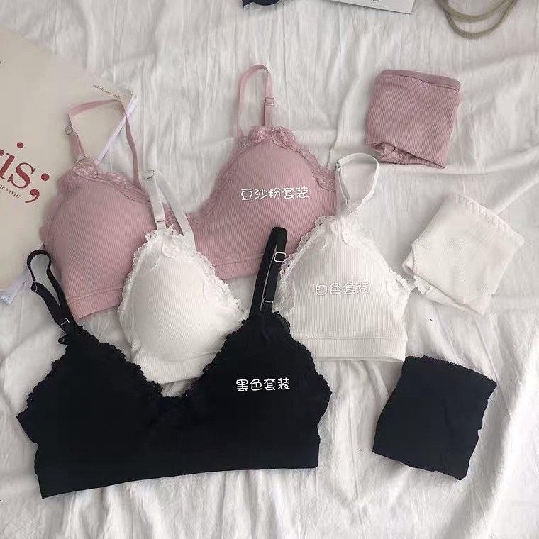 Lady Sexy Elegant Bra and Panty Set Women Bras Underwear Female Push up Bra Lingeries Bra Sets VS Brief Set Lingerie Set