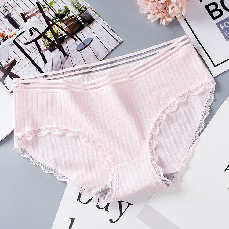 Women Underwear Cotton Lace Panties Ladies Briefs Underpant,Comfortable &  Cute Cotton Panty with Bow Undies for Womens