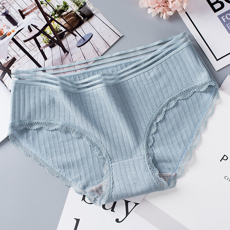 Sexy Women's Cotton Panties Hip Lift Hollow Out Briefs Mid Waist Female Comfort Breathable Underpants Solid Lady Lingerie