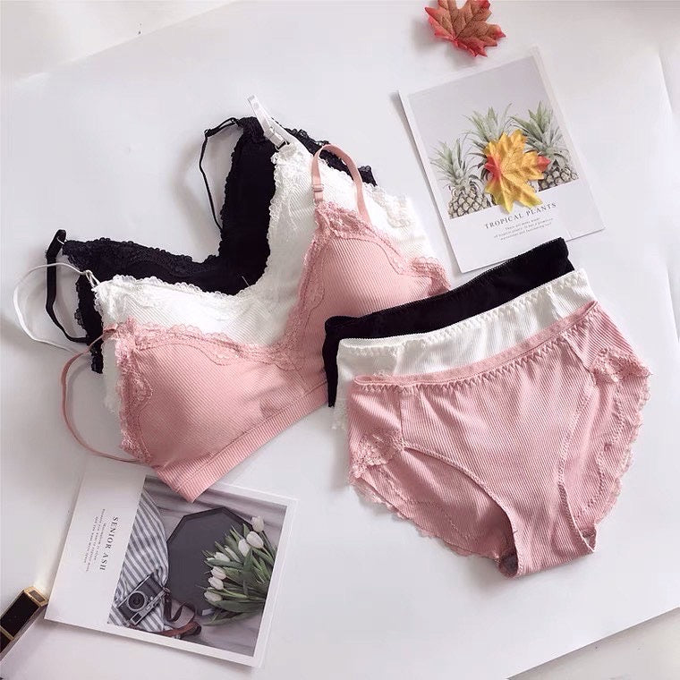 Lady Sexy Elegant Bra and Panty Set Women Bras Underwear Female Push up Bra Lingeries Bra Sets VS Brief Set Lingerie Set