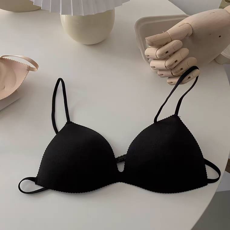 Summer bra, beautiful back, tube top, sexy gathered underwear, women's  anti-glare, small chest and thin camisole