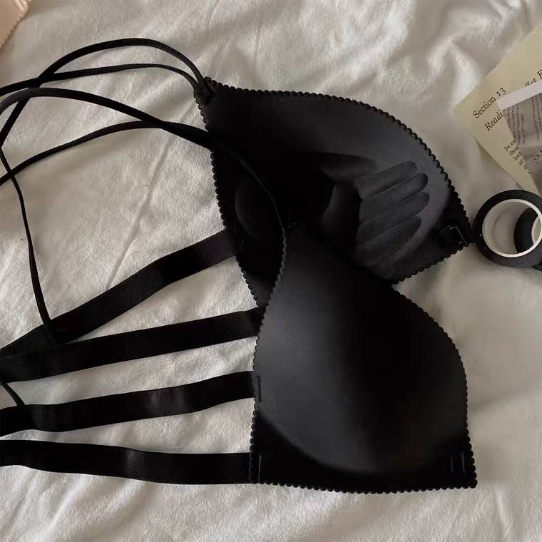 Summer bra, beautiful back, tube top, sexy gathered underwear, women's anti-glare, small chest and thin camisole