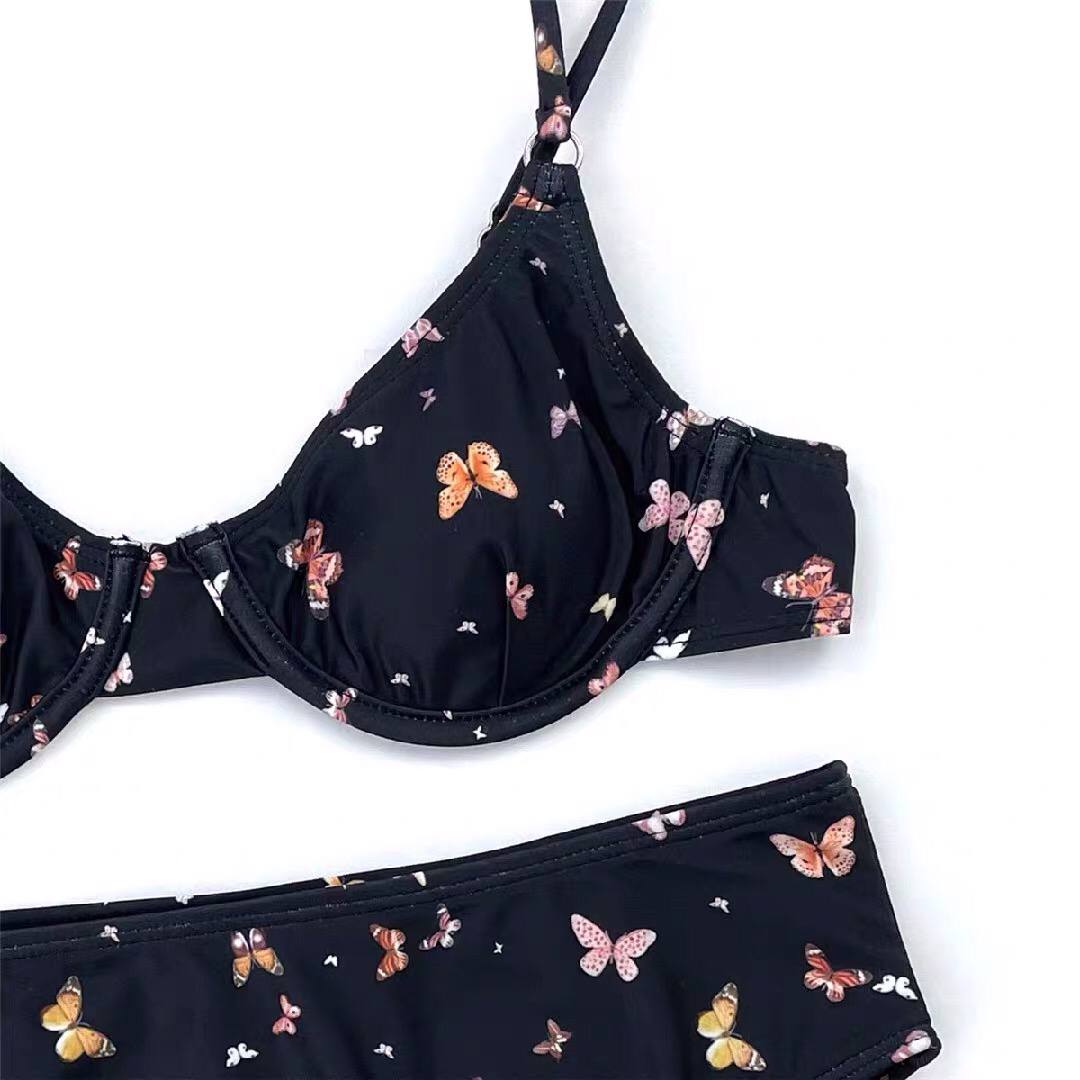 Butterfly Print Bikini For Women