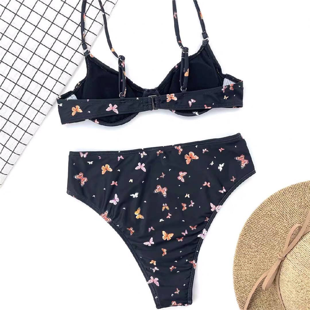 Butterfly Print Bikini For Women