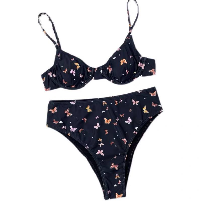 Butterfly Print Bikini For Women